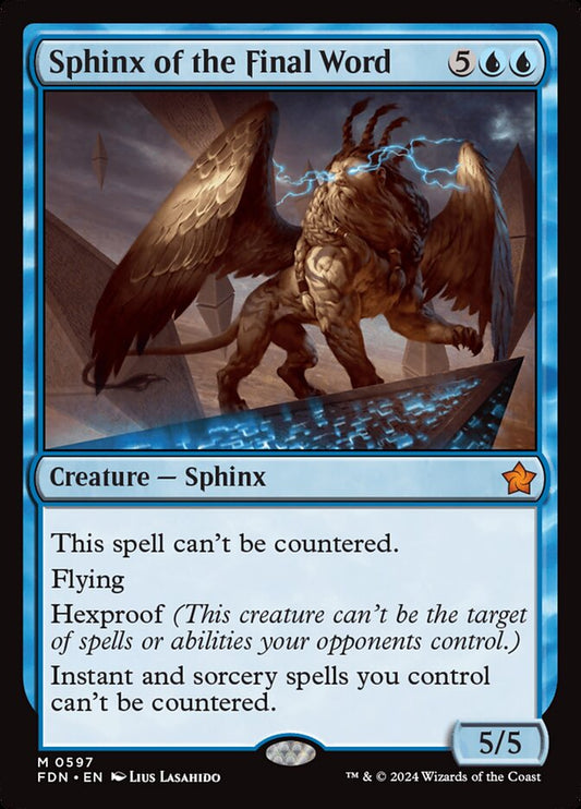 MTG Card Title: Sphinx of the Final Word FDN/597