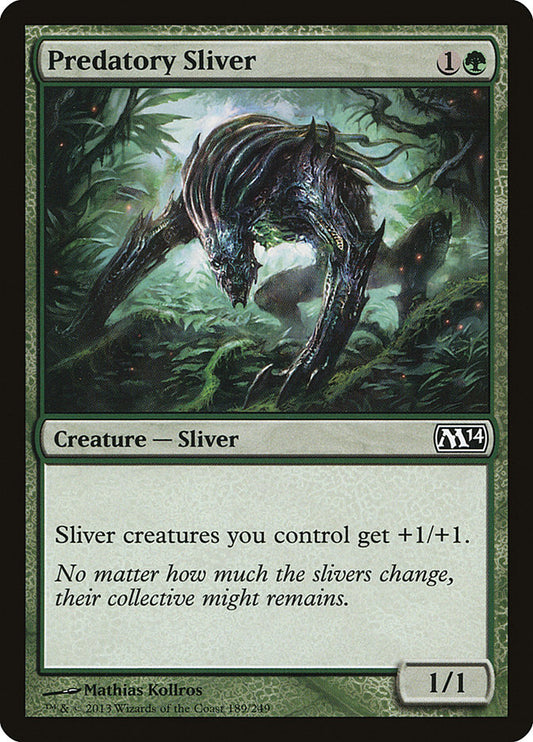MTG Card Title: Predatory Sliver M14/189