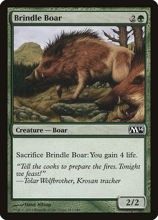 MTG Card Title: Brindle Boar M14/167