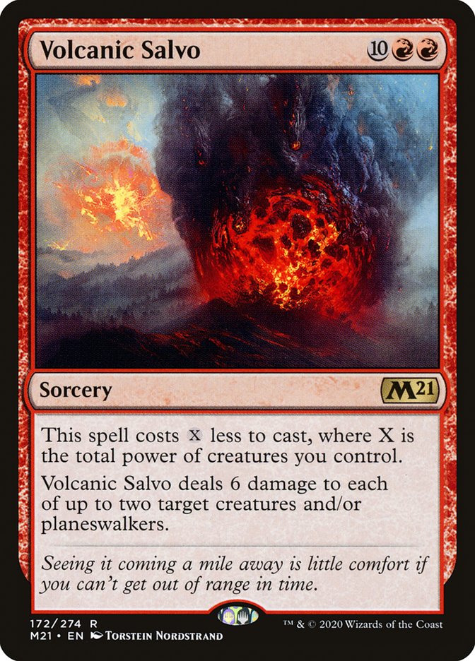 MTG Card Title: Volcanic Salvo M21/172