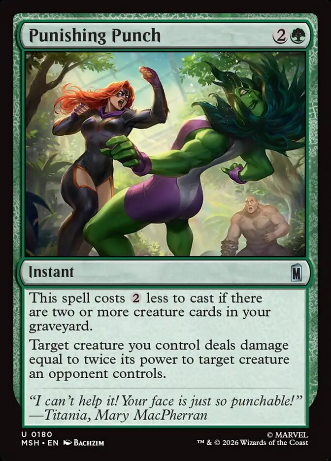 MTG Card Title: Punishing Punch MSH/180