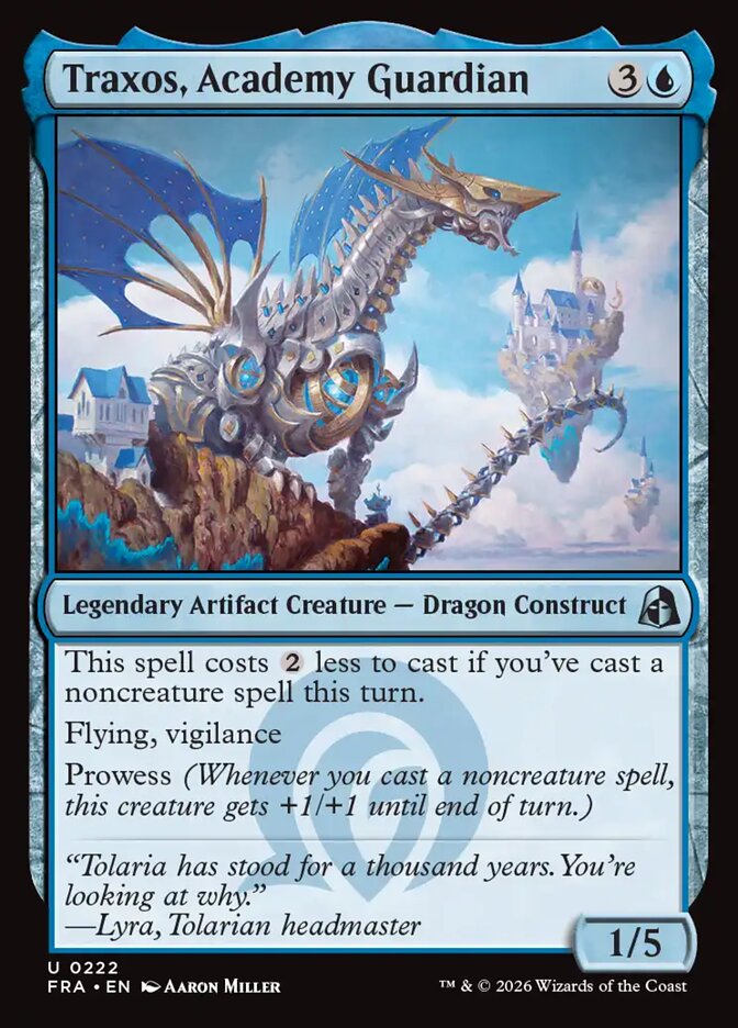 MTG Card Title: Traxos, Academy Guardian FRA/222