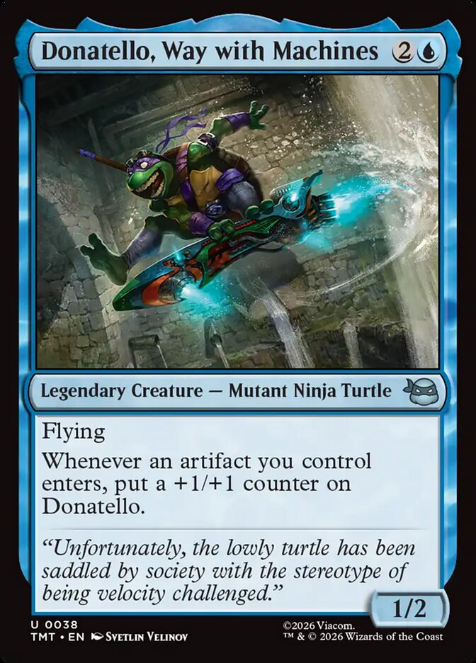 MTG Card Title: Donatello, Way with Machines TMT/38