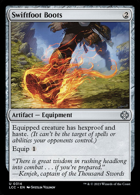 MTG Card Title: Swiftfoot Boots LCC/314