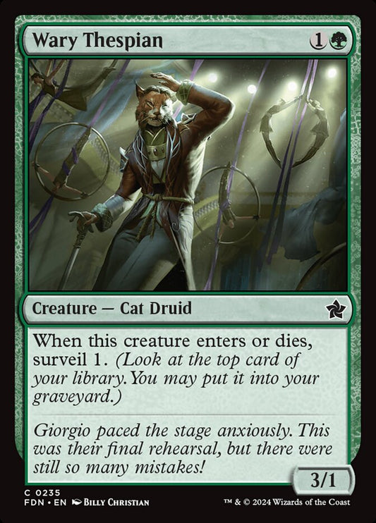 MTG Card Title: Wary Thespian FDN/235