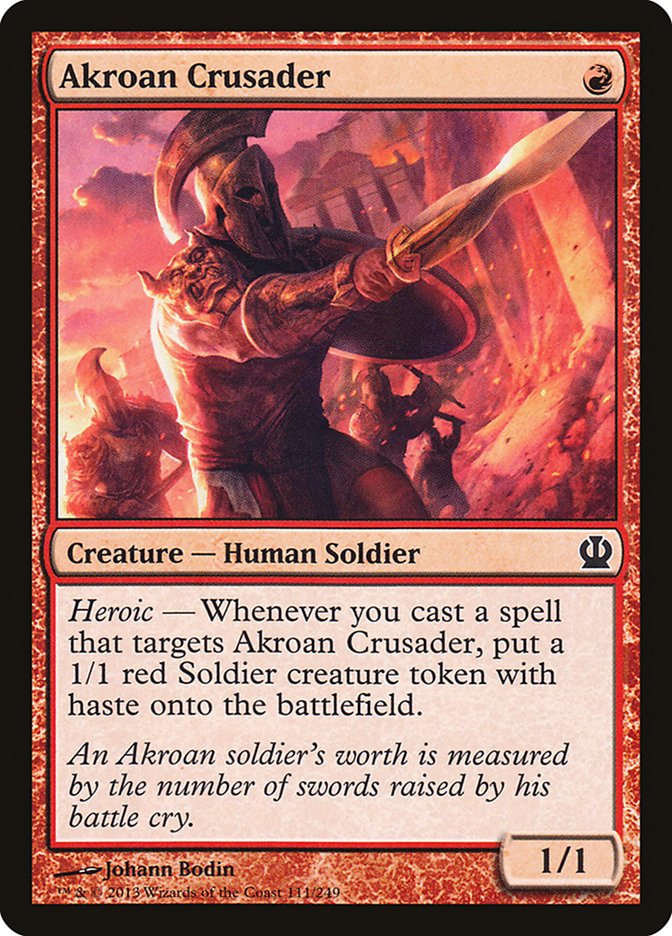 MTG Card Title: Akroan Crusader THS/111