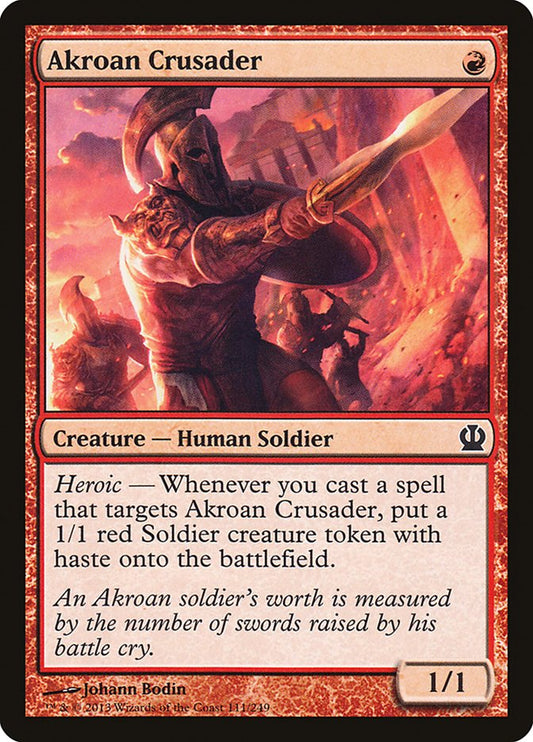 MTG Card Title: Akroan Crusader THS/111