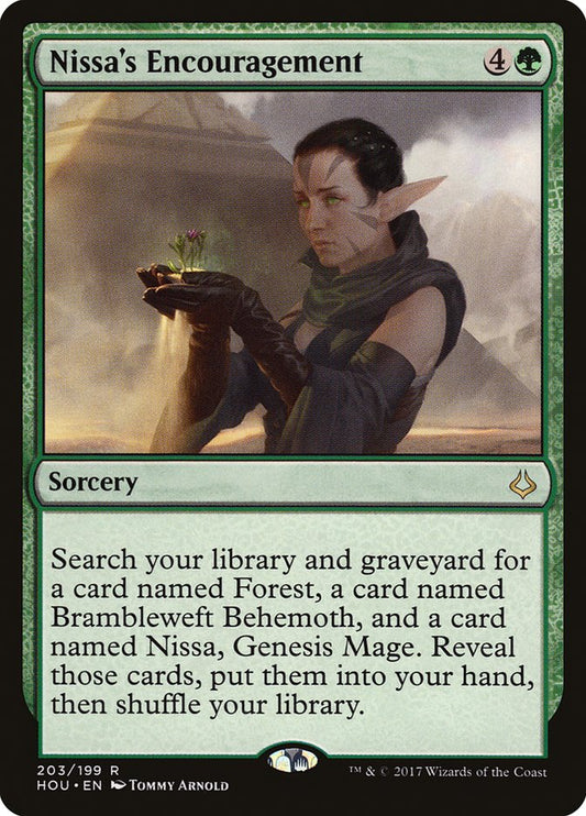MTG Card Title: Nissa's Encouragement HOU/203