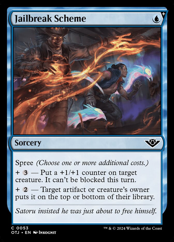 MTG Card Title: Jailbreak Scheme OTJ/53