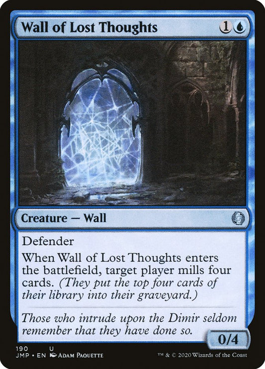 MTG Card Title: Wall of Lost Thoughts JMP/190