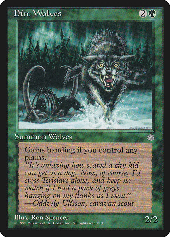 MTG Card Title: Dire Wolves ICE/230