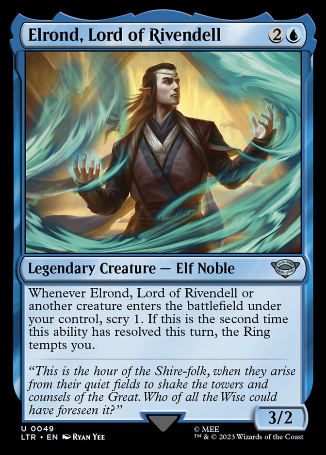 MTG Card Title: Elrond, Lord of Rivendell LTR/49