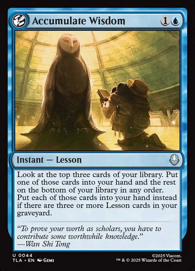 MTG Card Title: Accumulate Wisdom TLA/44