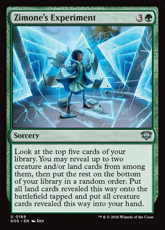 MTG Card Title: Zimone's Experiment SOS/169