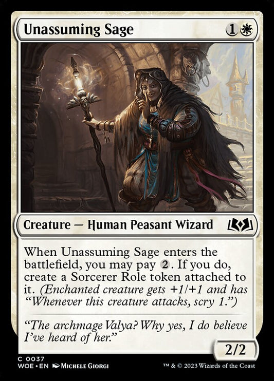 MTG Card Title: Unassuming Sage WOE/37