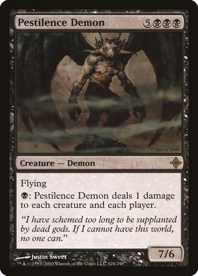 MTG Card Title: Pestilence Demon ROE/124