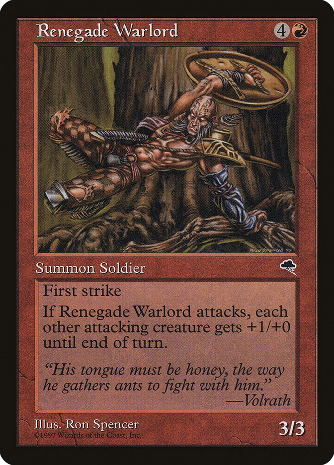 MTG Card Title: Renegade Warlord TMP/197