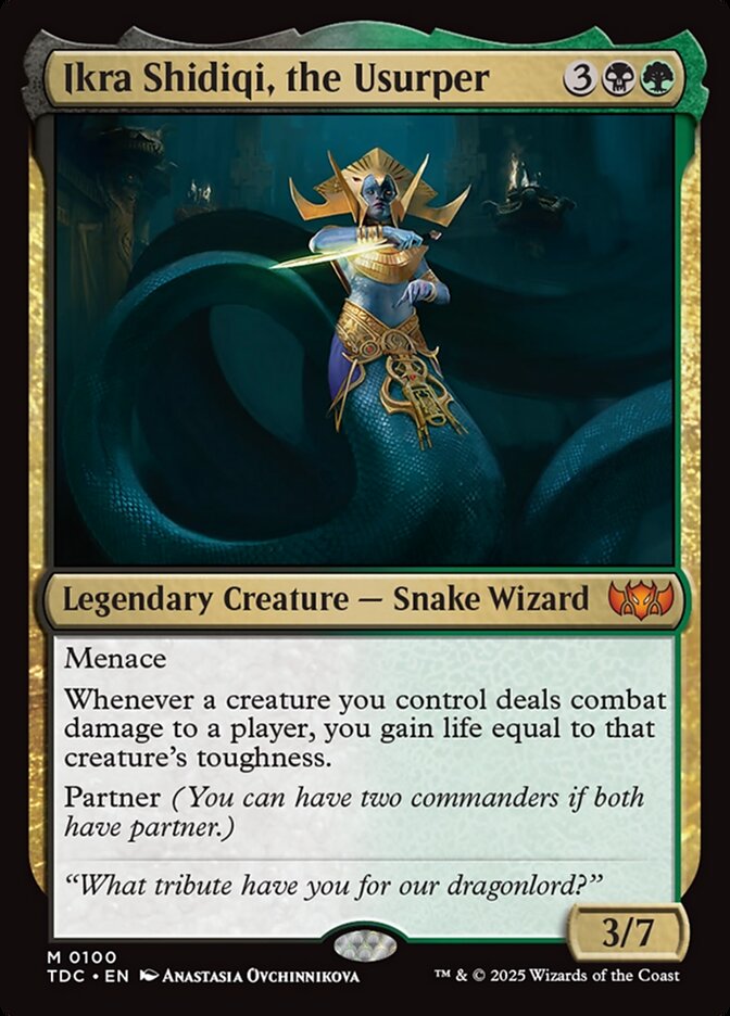 MTG Card Title: Ikra Shidiqi, the Usurper TDC/100