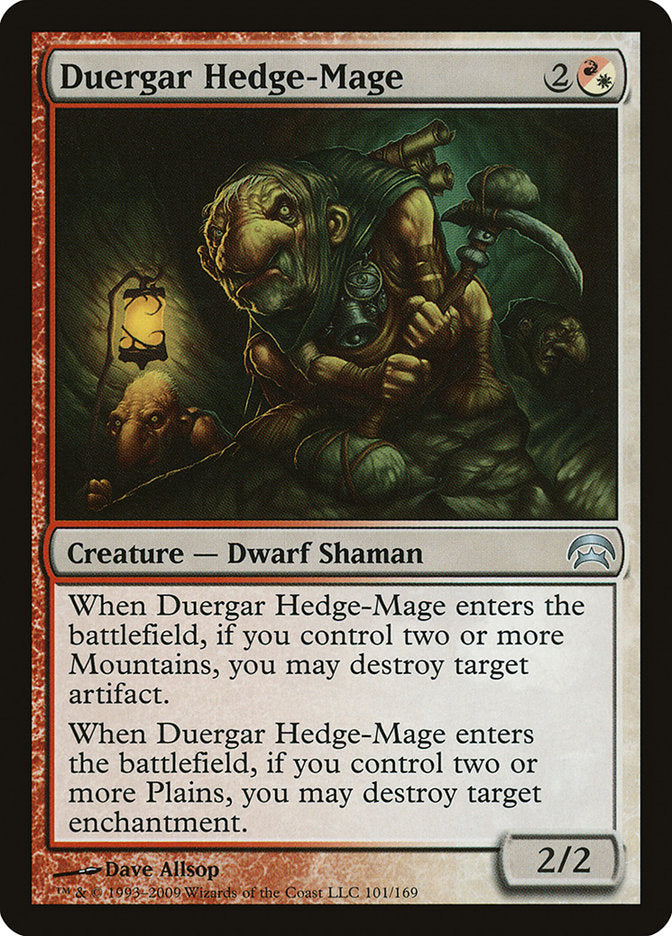 MTG Card Title: Duergar Hedge-Mage HOP/101