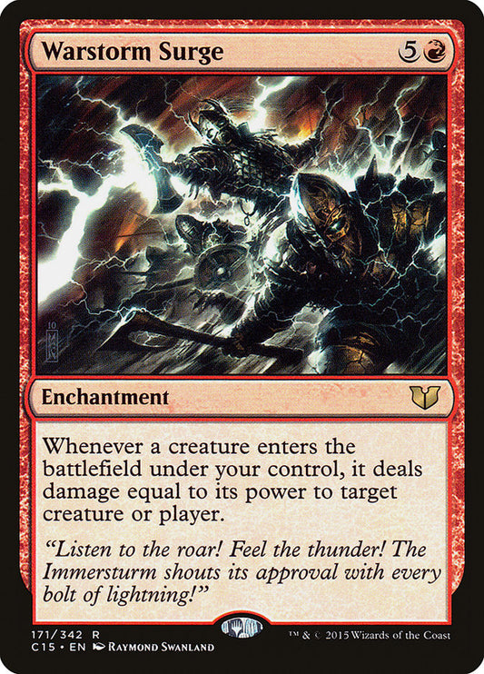 MTG Card Title: Warstorm Surge C15/171