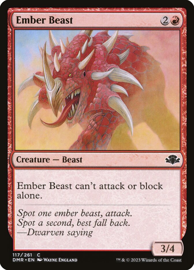 MTG Card Title: Ember Beast DMR/117
