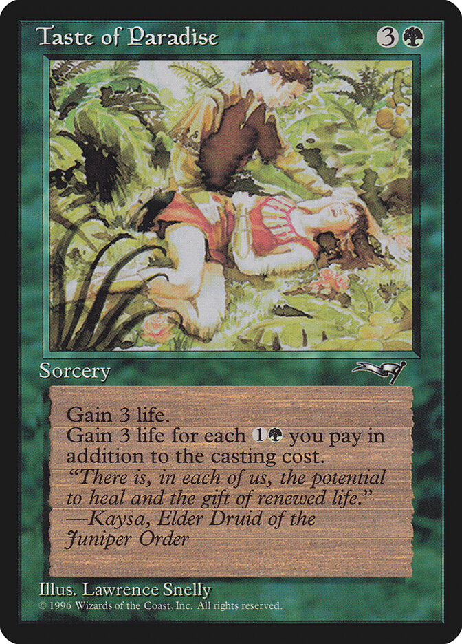 MTG Card Title: Taste of Paradise ALL/100b