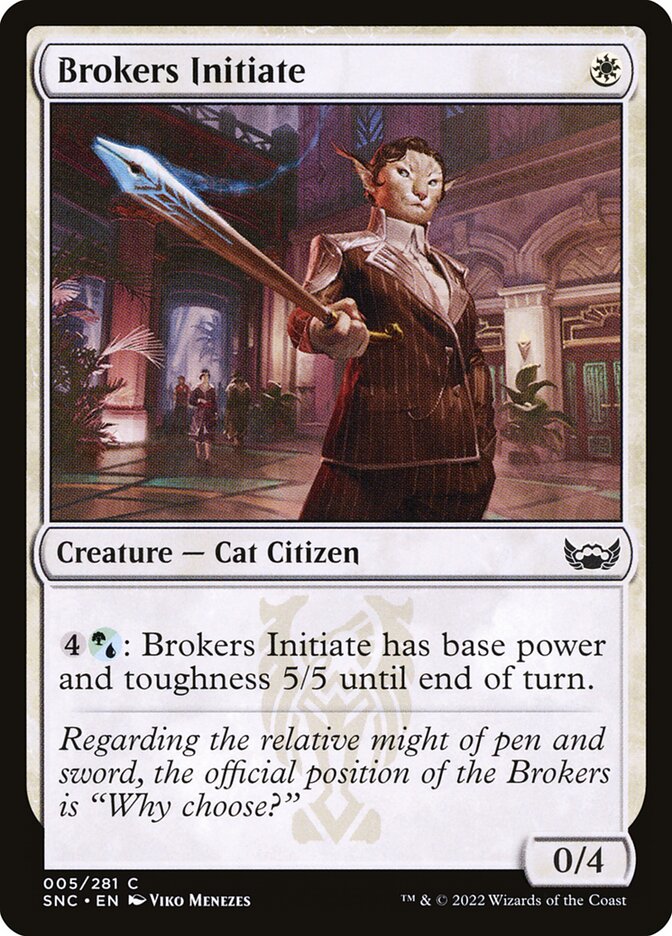 MTG Card Title: Brokers Initiate SNC/5