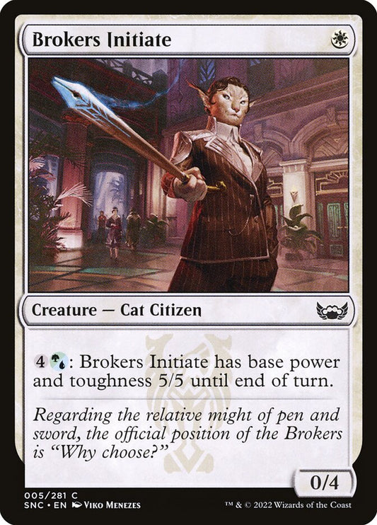 MTG Card Title: Brokers Initiate SNC/5