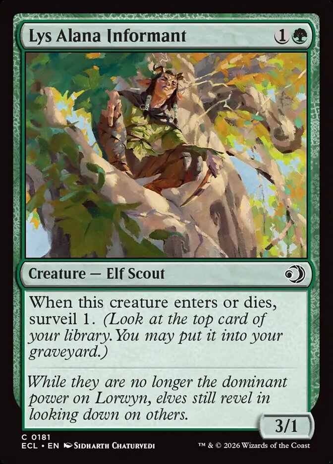 MTG Card Title: Lys Alana Informant ECL/181