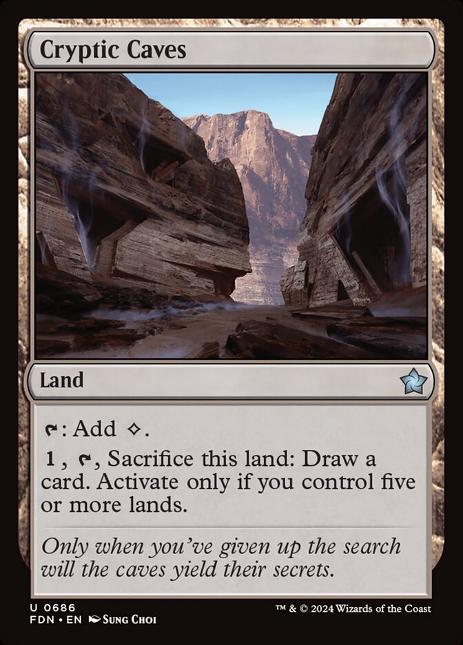 MTG Card Title: Cryptic Caves FDN/686