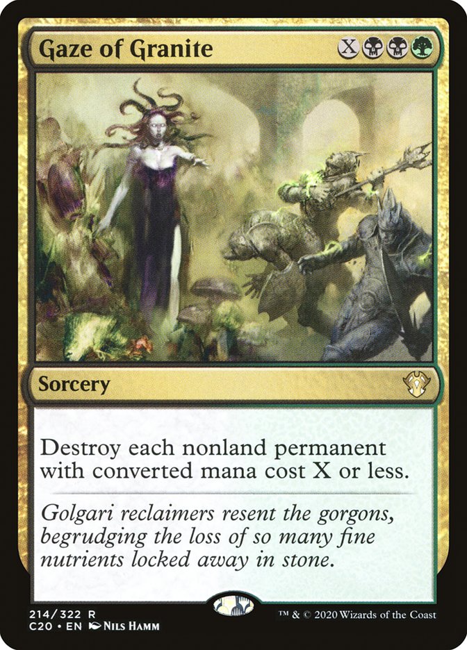 MTG Card Title: Gaze of Granite C20/214