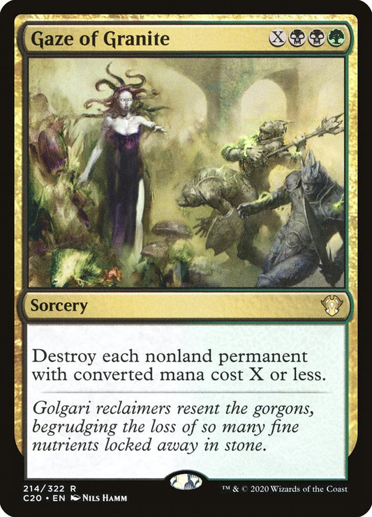MTG Card Title: Gaze of Granite C20/214