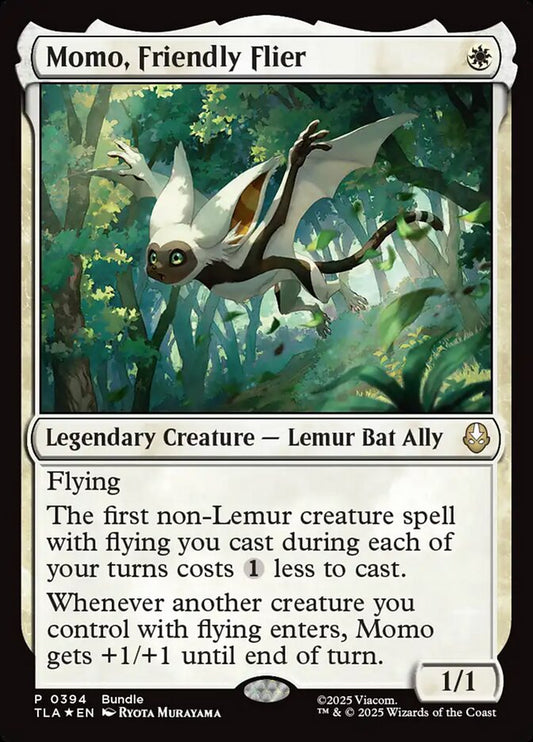 MTG Card Title: Momo, Friendly Flier TLA/394
