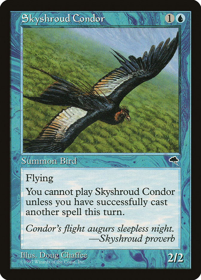 MTG Card Title: Skyshroud Condor TMP/88