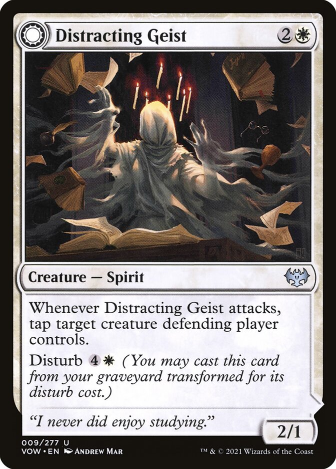 MTG Card Title: Distracting Geist // Clever Distraction VOW/9