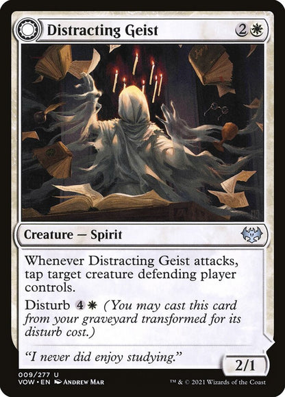 MTG Card Title: Distracting Geist // Clever Distraction VOW/9