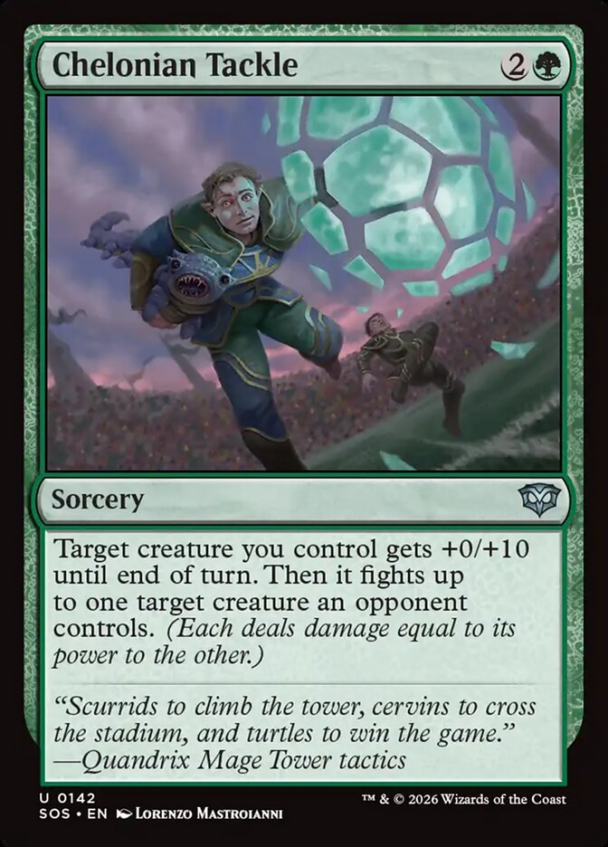 MTG Card Title: Chelonian Tackle SOS/142