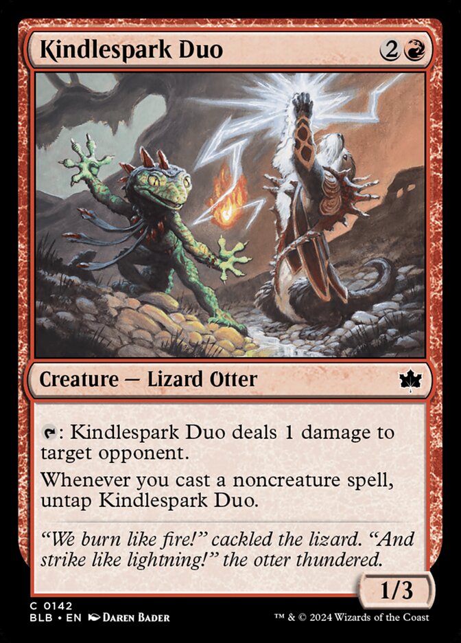 MTG Card Title: Kindlespark Duo BLB/142
