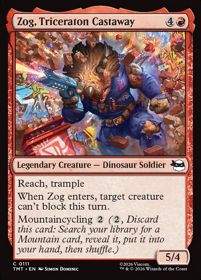 MTG Card Title: Zog, Triceraton Castaway TMT/111