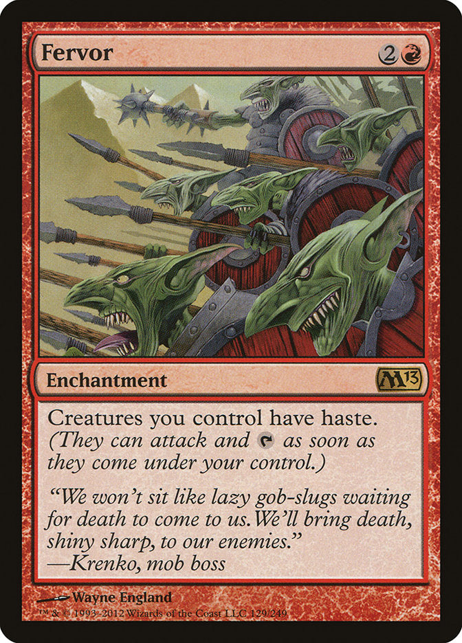 MTG Card Title: Fervor M13/129