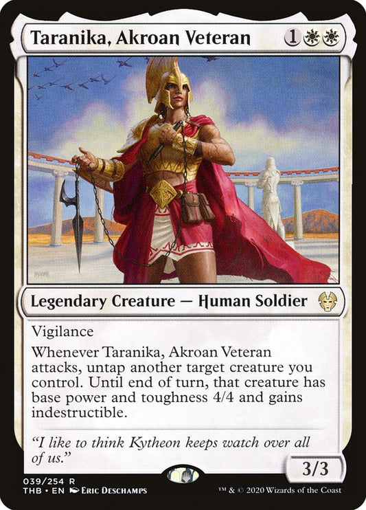 MTG Card Title: Taranika, Akroan Veteran THB/39