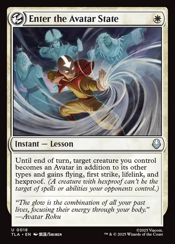 MTG Card Title: Enter the Avatar State TLA/18