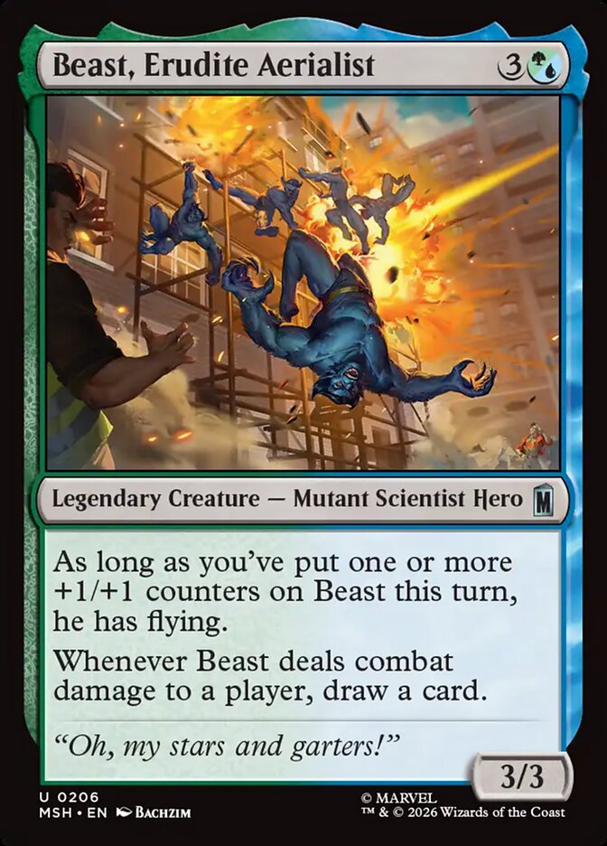 MTG Card Title: Beast, Erudite Aerialist MSH/206