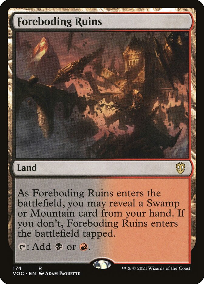 MTG Card Title: Foreboding Ruins VOC/174