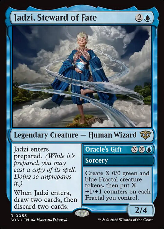 MTG Card Title: Jadzi, Steward of Fate // Oracle's Gift SOS/55