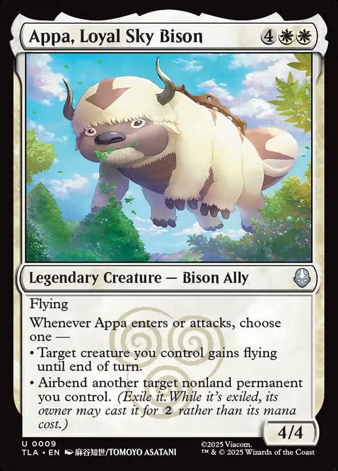 MTG Card Title: Appa, Loyal Sky Bison TLA/9