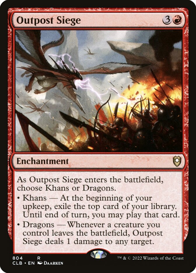MTG Card Title: Outpost Siege CLB/804