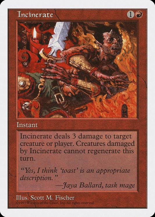 MTG Card Title: Incinerate 5ED/242