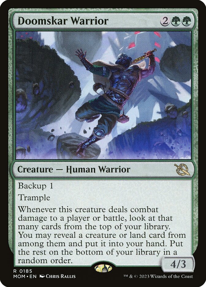 MTG Card Title: Doomskar Warrior MOM/185