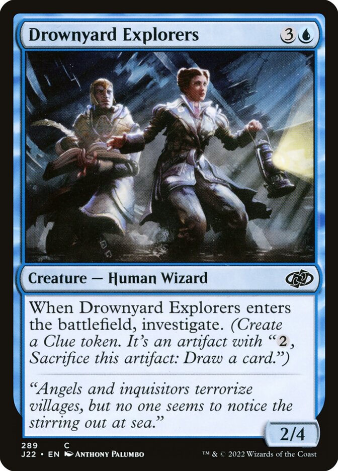 MTG Card Title: Drownyard Explorers J22/289